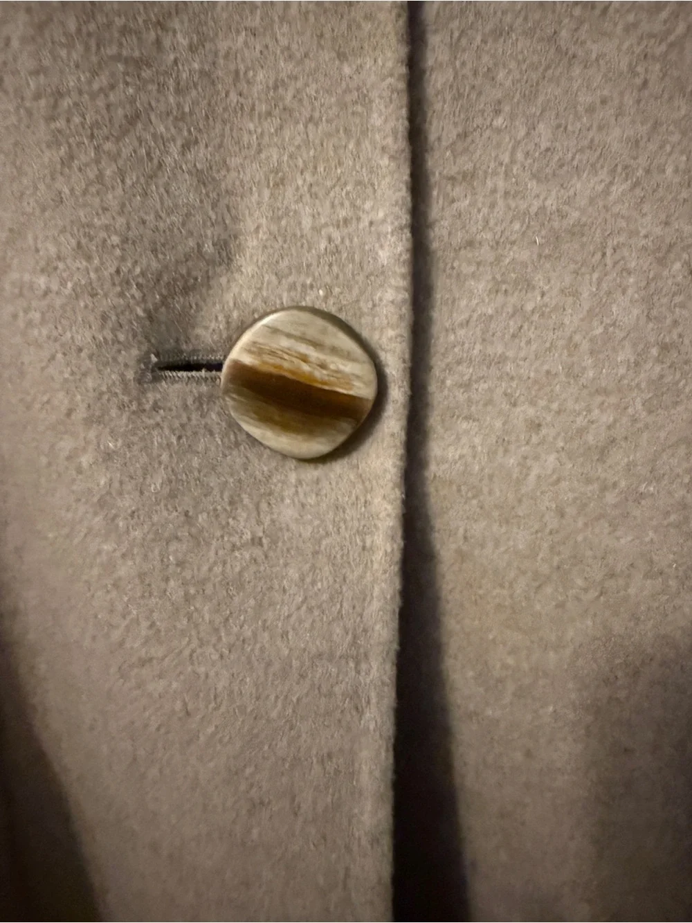 Zara Camel Tan Collarless Wool-Blend Peacoat